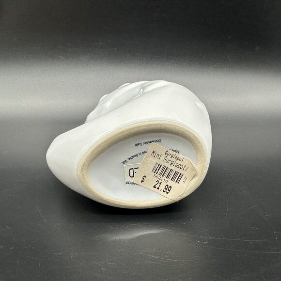 Gurgle Pot Koi Fish Pitcher 2006 White Ceramic Jug Figural Nautical 6.5 Inch - Picture 7 of 9